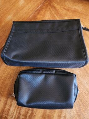 Black Womens Or Men's Travel Toiletry and Organizer Pouches